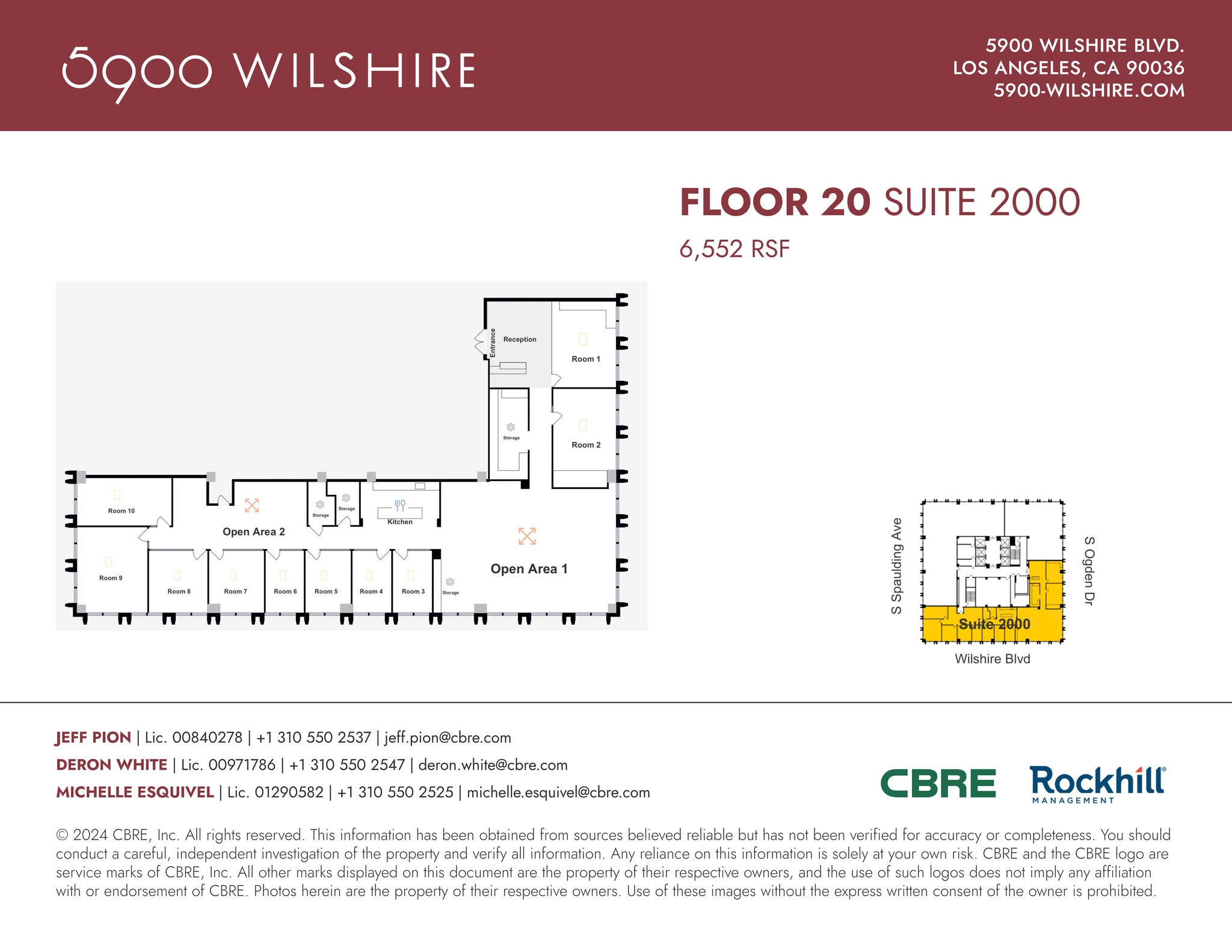 5900 Wilshire Blvd, Los Angeles, CA à louer Plan de site– Image 1 sur 1