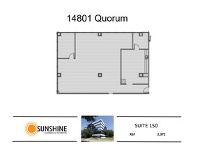 14801 Quorum Dr, Addison, TX à louer Plan d’étage– Image 1 sur 1