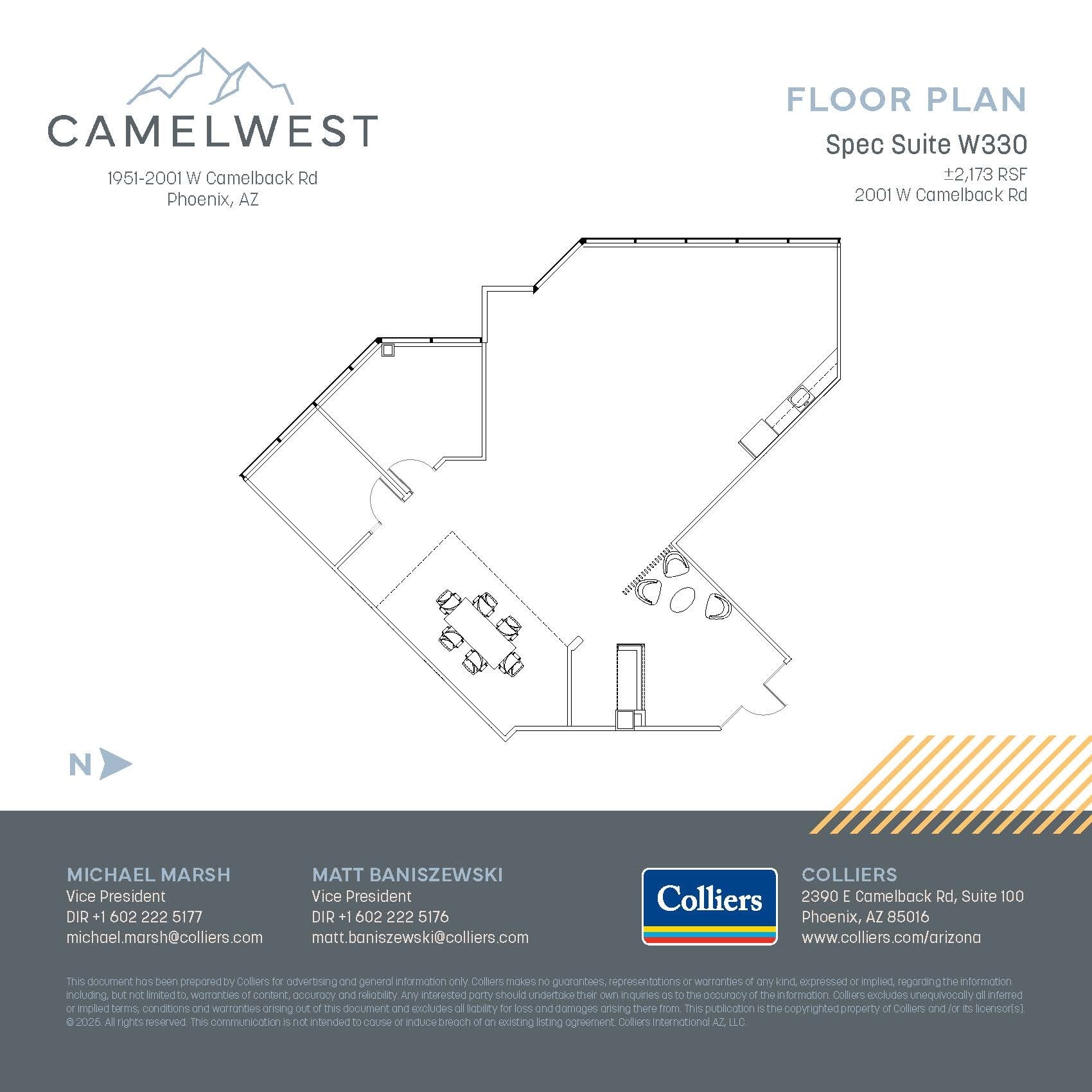 2001 W Camelback Rd, Phoenix, AZ à louer Plan d’étage– Image 1 sur 2