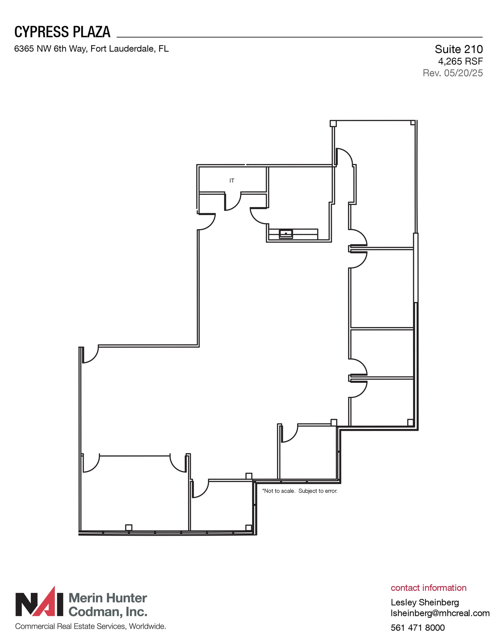 6365 NW 6th Way, Fort Lauderdale, FL à louer Plan d’étage– Image 1 sur 13