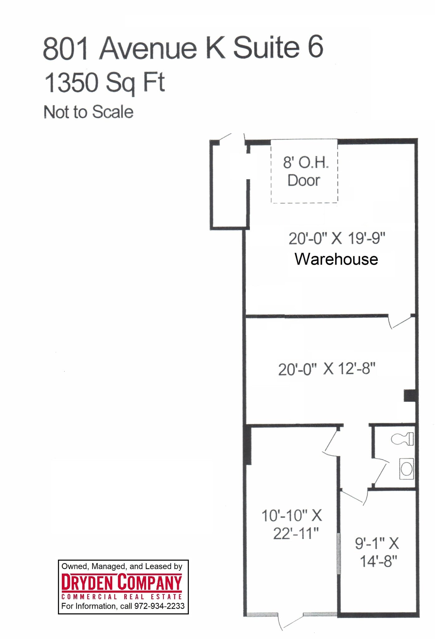 801 K Ave, Plano, TX à louer Plan d’étage– Image 1 sur 1