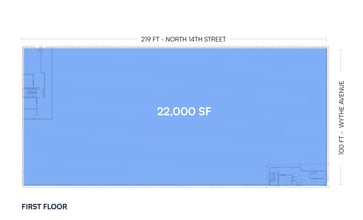 21 Wythe Avenue, Brooklyn, NY à louer Plan d’étage– Image 2 sur 3