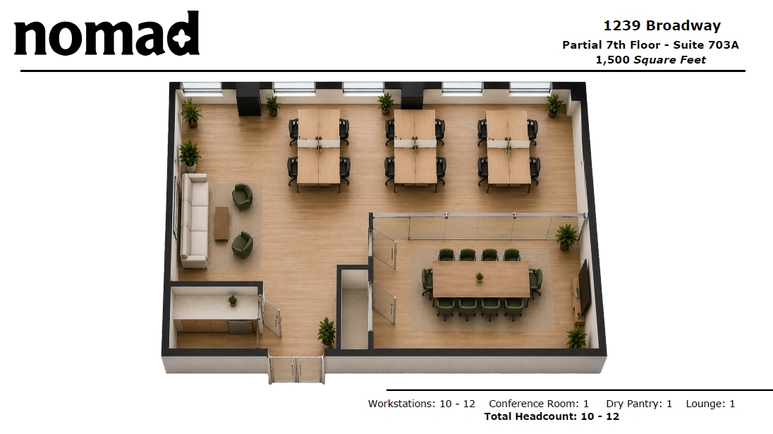 1237-1239 Broadway, New York, NY à louer Plan d’étage– Image 1 sur 5