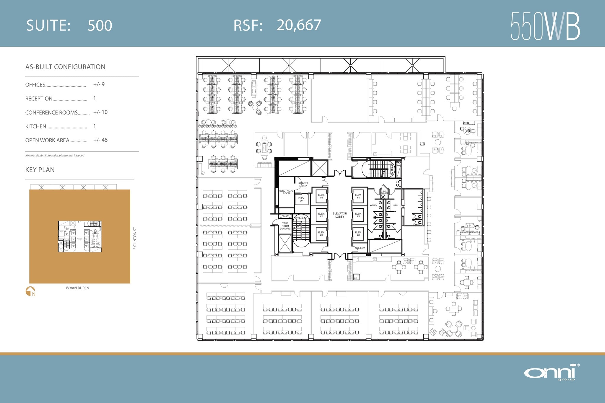 550 W Van Buren St, Chicago, IL à louer Plan d’étage– Image 1 sur 1