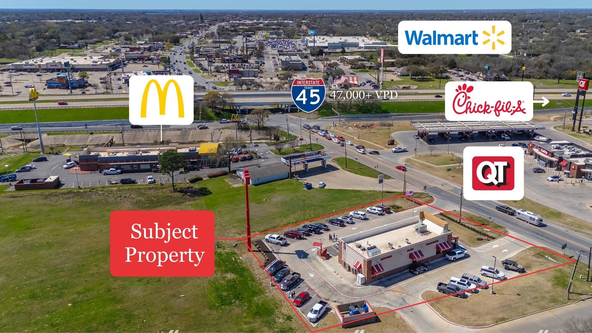 1211 E Ennis Ave, Ennis, TX à vendre Aérien– Image 1 sur 6