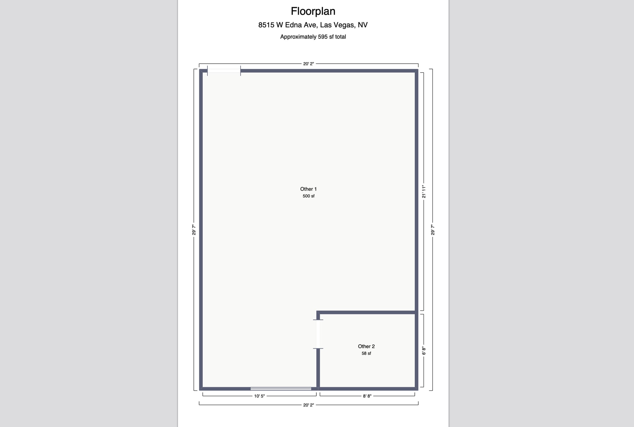8515 Edna Ave, Las Vegas, NV à louer Plan d’étage– Image 1 sur 2
