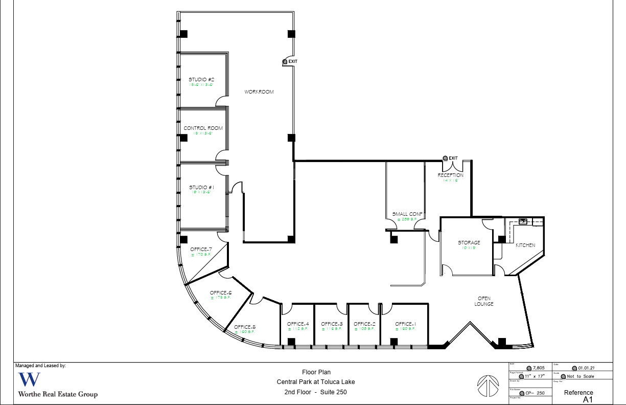 3500 W olive Ave, Burbank, CA à louer Plan d’étage– Image 1 sur 1