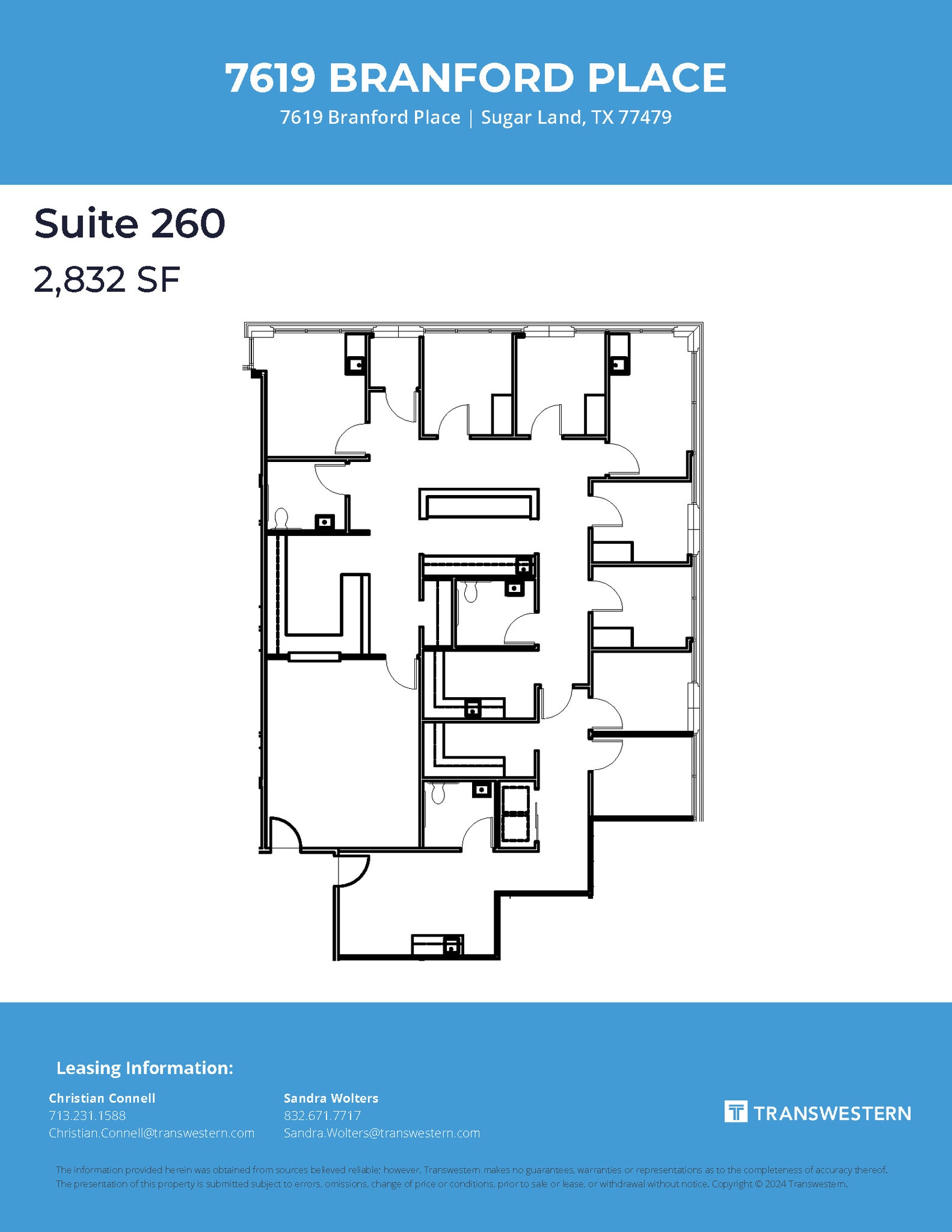 7619 Branford Pl, Sugar Land, TX à louer Plan d’étage– Image 1 sur 1