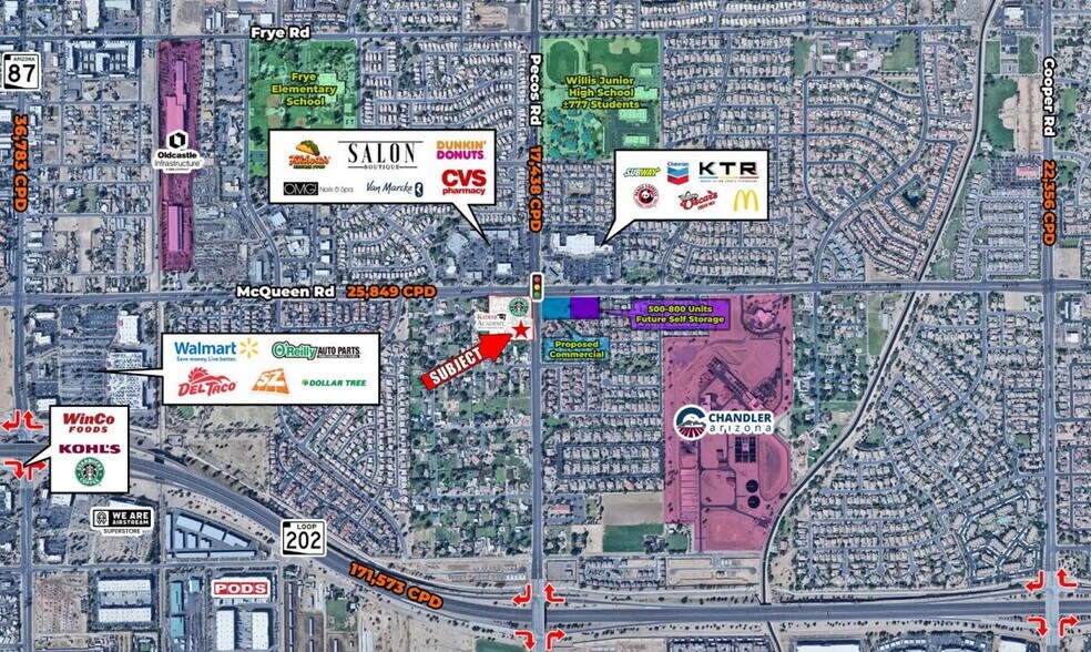 993 E Pecos Rd, Chandler, AZ à louer - Aérien – Image 3 sur 3