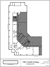1801 Av McGill College, Montréal, QC à louer Plan d’étage– Image 1 sur 1