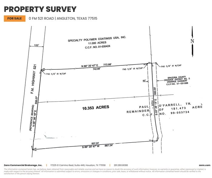 0 Fm 521 Rd, Angleton, TX à vendre - Plan de site – Image 3 sur 3