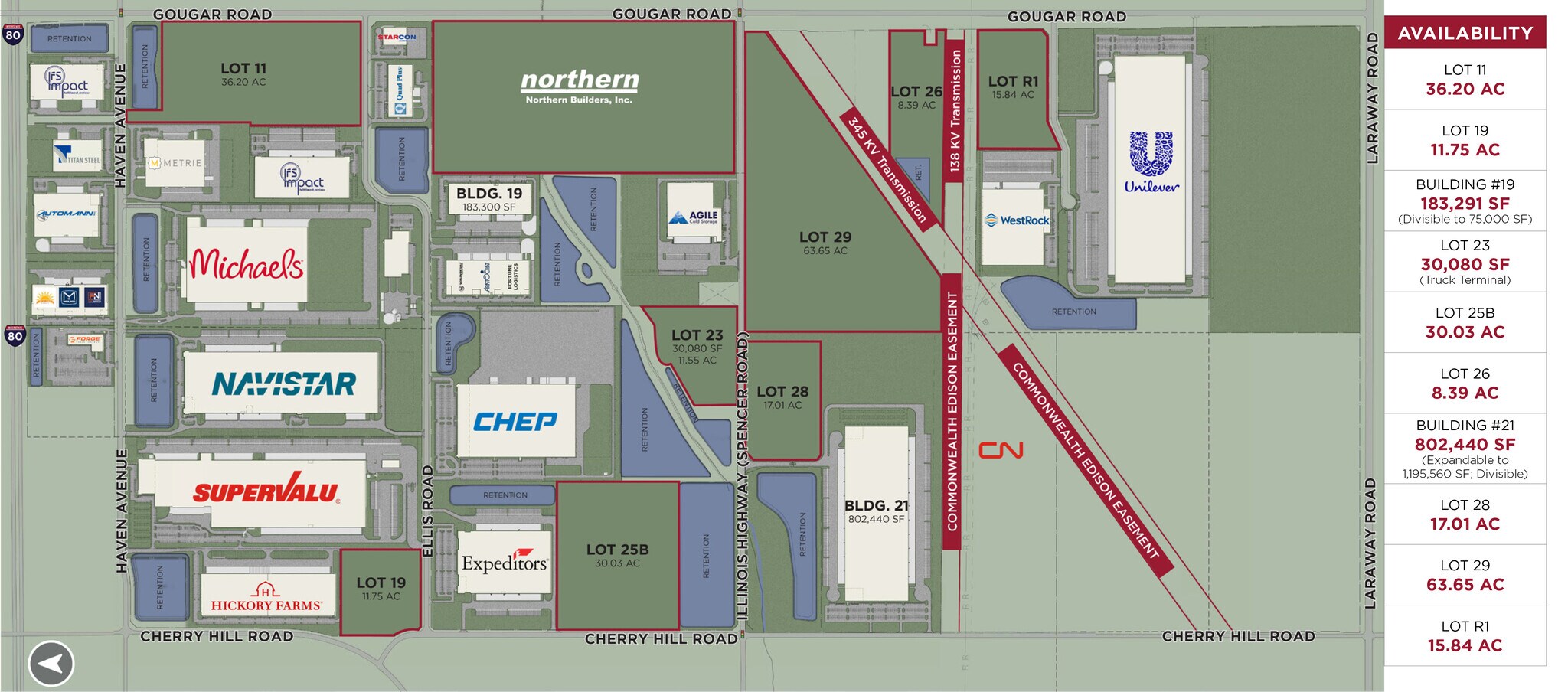 0 Ellis Rd, Joliet, IL à louer Plan de site– Image 1 sur 2