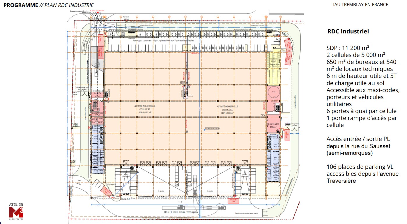 Local d’activités dans Tremblay-en-France à louer Plan d’étage– Image 1 sur 6