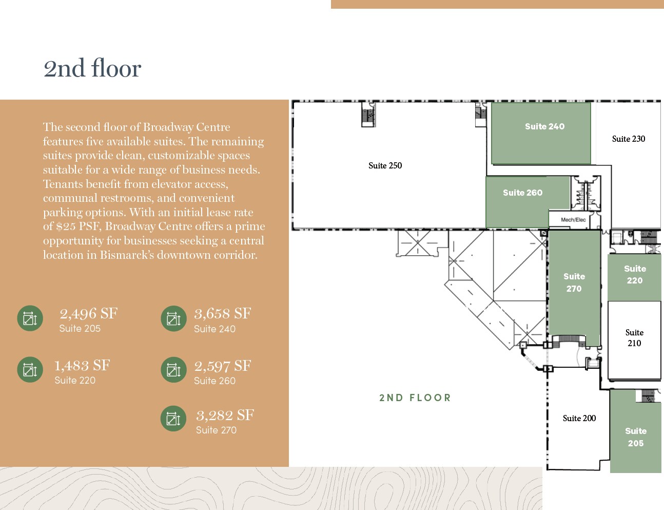 100 W Broadway Ave, Bismarck, ND à louer Plan d’étage– Image 1 sur 1