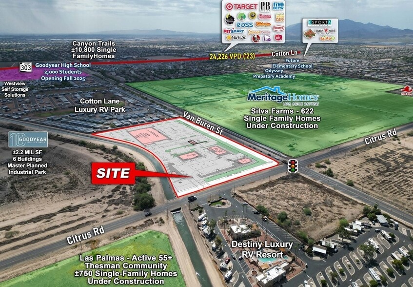Citrus Rd and Van Buren, Goodyear, AZ à vendre - Aérien – Image 1 sur 4