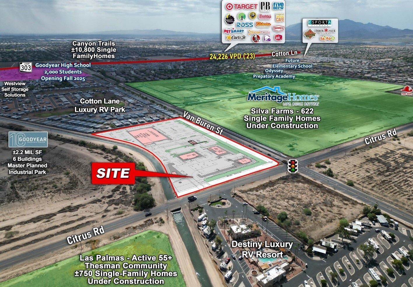 Citrus Rd and Van Buren, Goodyear, AZ à vendre Aérien– Image 1 sur 5