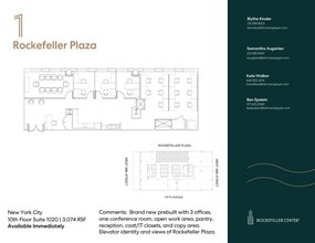 1 Rockefeller Plaza, New York, NY à louer Plan d’étage– Image 1 sur 1