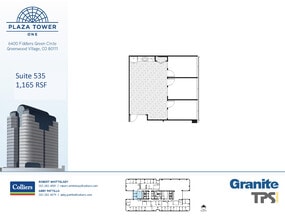 6400 S Fiddlers Green Cir, Greenwood Village, CO à louer Plan d’étage– Image 2 sur 2