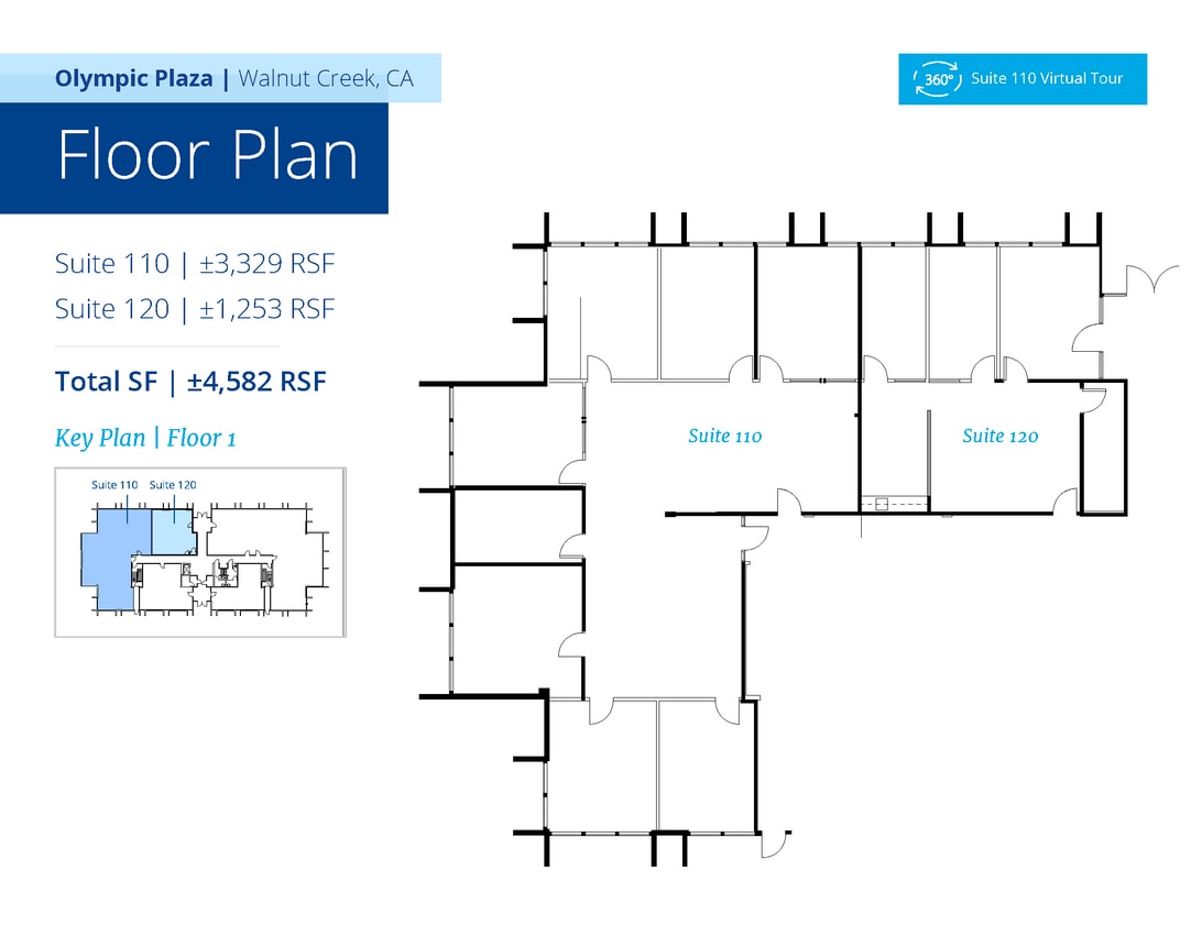 1910 Olympic Blvd, Walnut Creek, CA à louer Plan d’étage– Image 1 sur 1