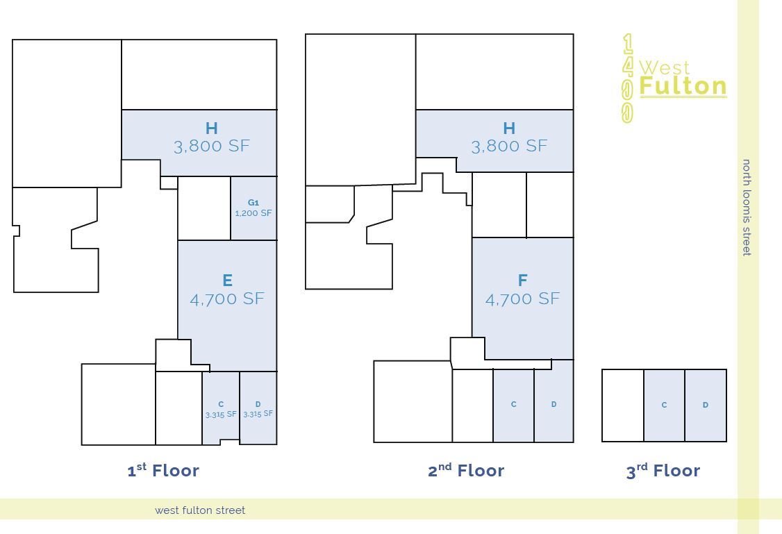 1400-1416 W Fulton St, Chicago, IL à louer Plan d’étage– Image 1 sur 1