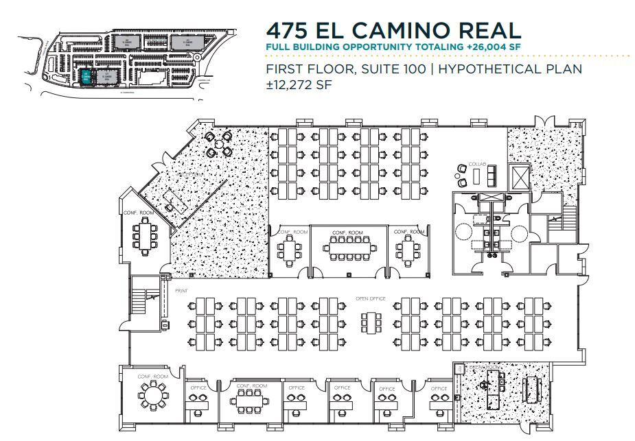 481-495 El Camino Real, Santa Clara, CA à louer Plan d’étage– Image 1 sur 1