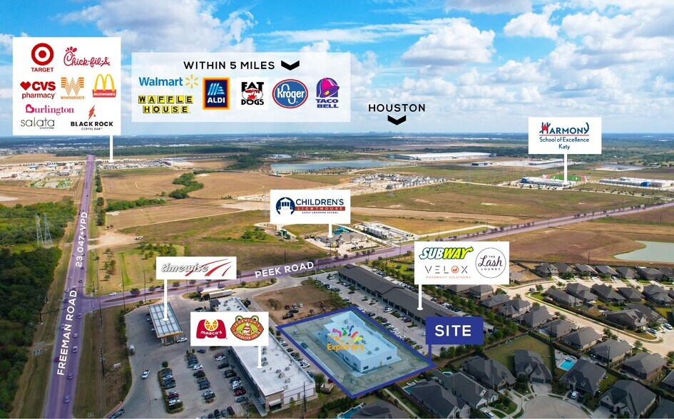 6907 Peek Rd, Katy, TX à louer - Aérien – Image 2 sur 9