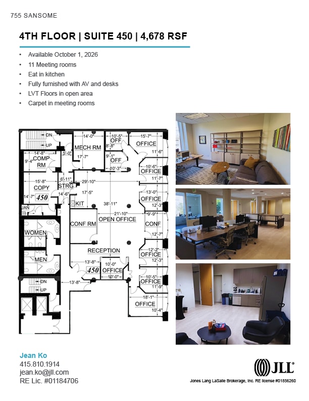 755 Sansome St, San Francisco, CA à louer Plan d’étage– Image 1 sur 1