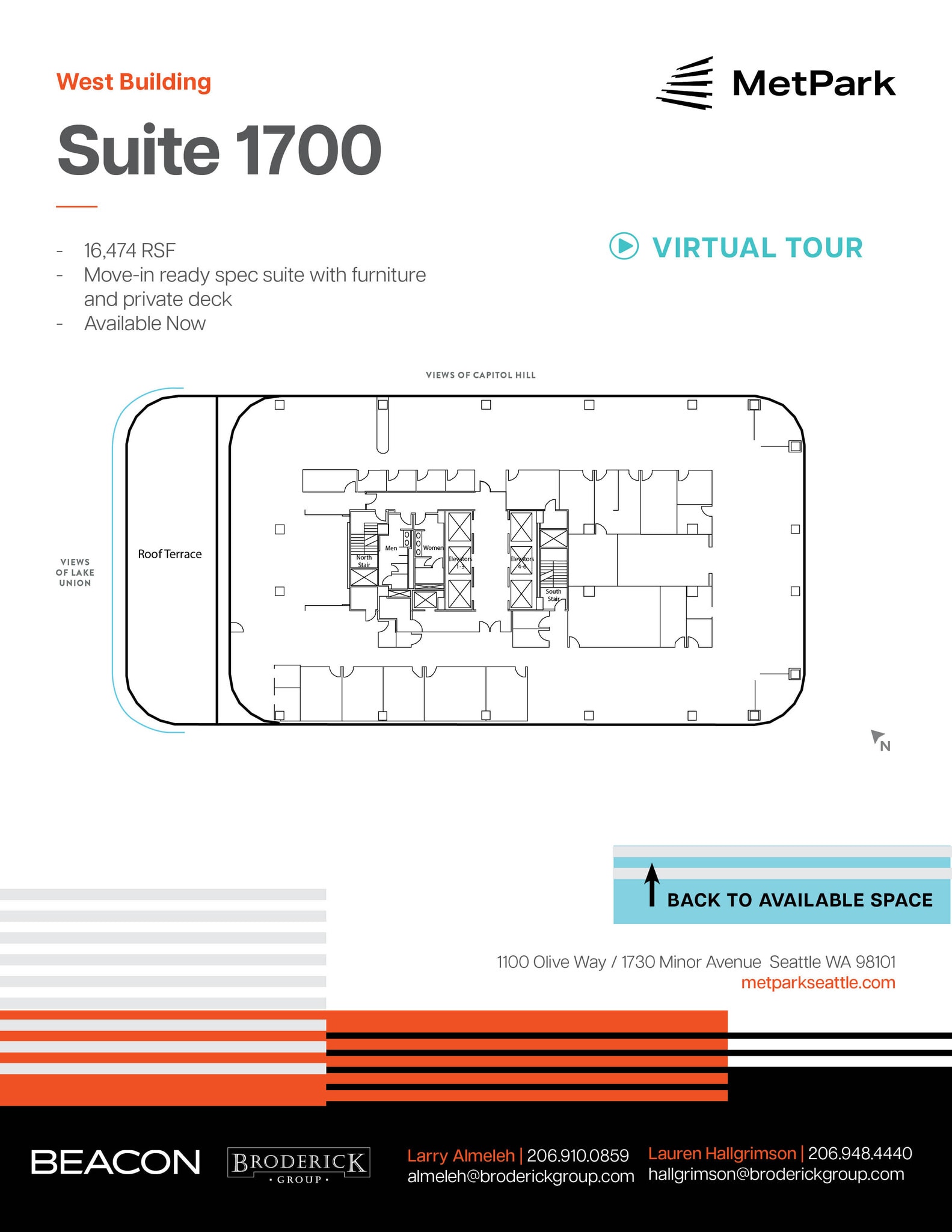 1100 Olive Way, Seattle, WA à louer Plan d’étage– Image 1 sur 1