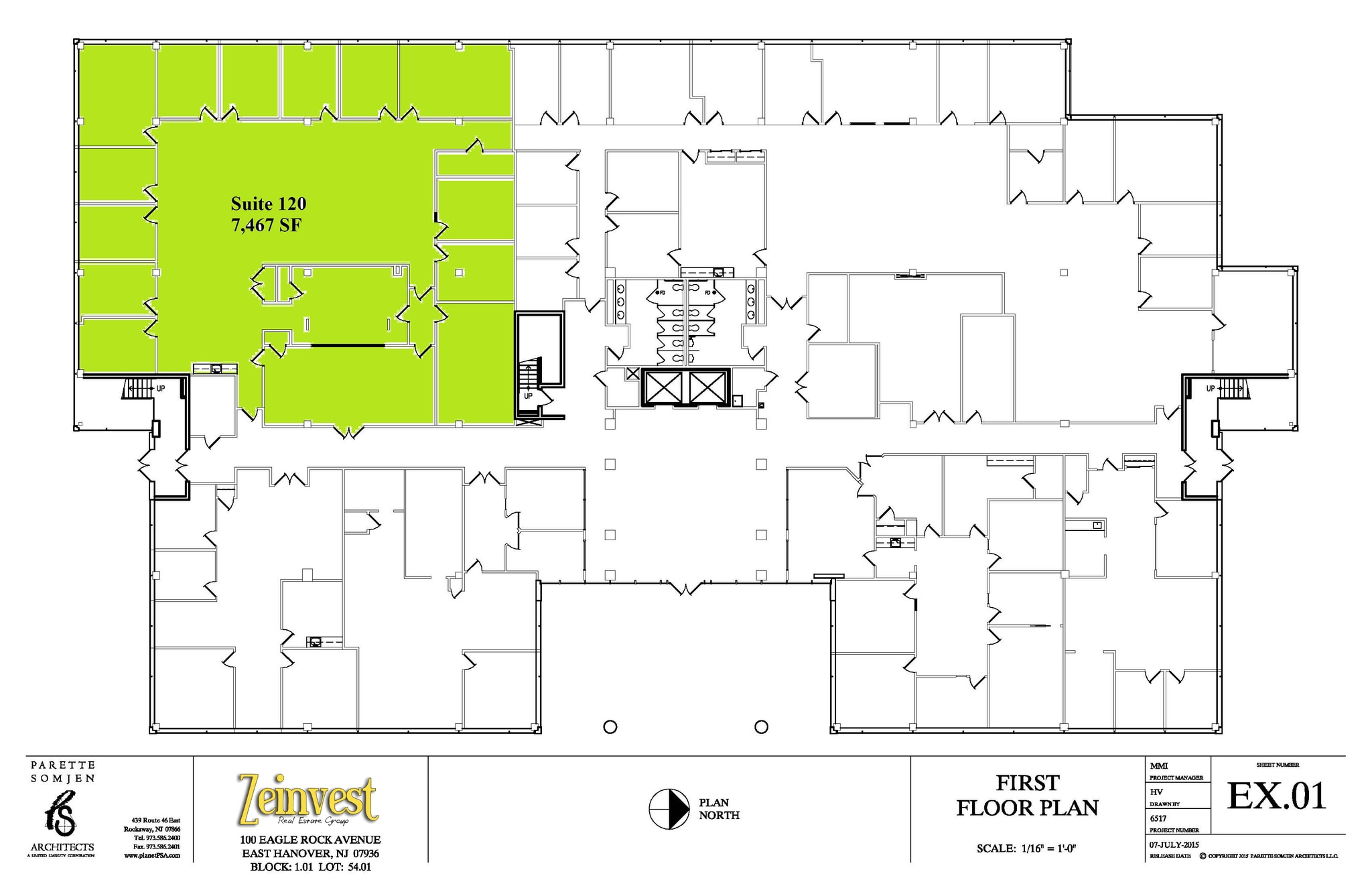 100 Eagle Rock Ave, East Hanover, NJ à louer Plan d’étage– Image 1 sur 4