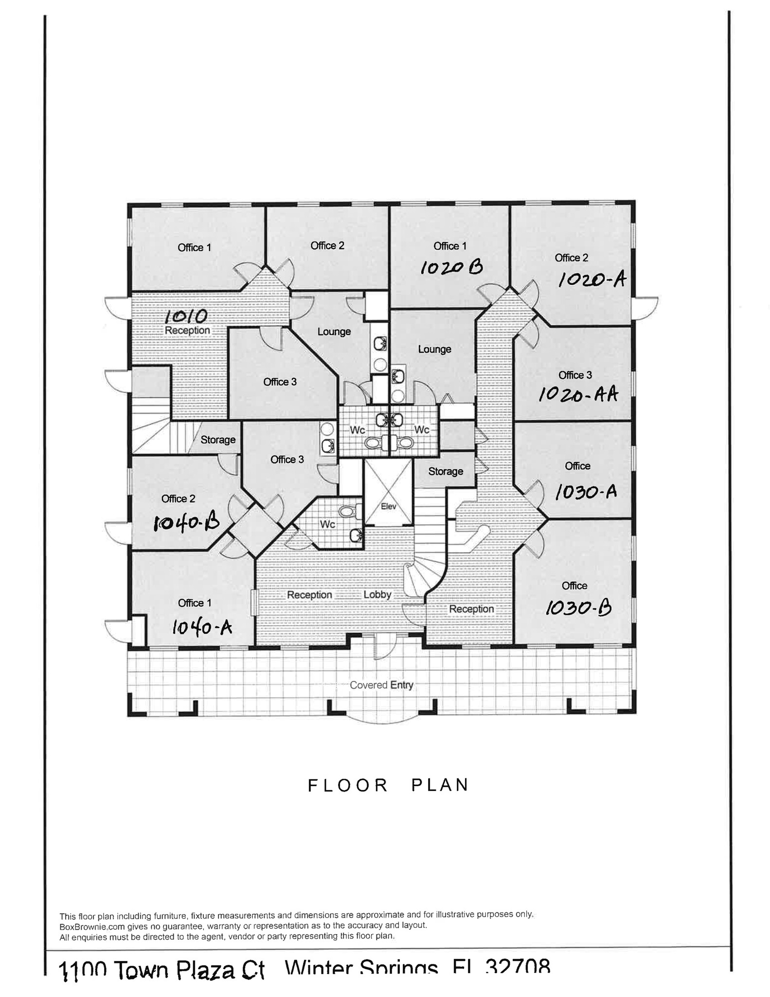 1100 Town Plaza Ct, Winter Springs, FL à louer Plan de site– Image 1 sur 1