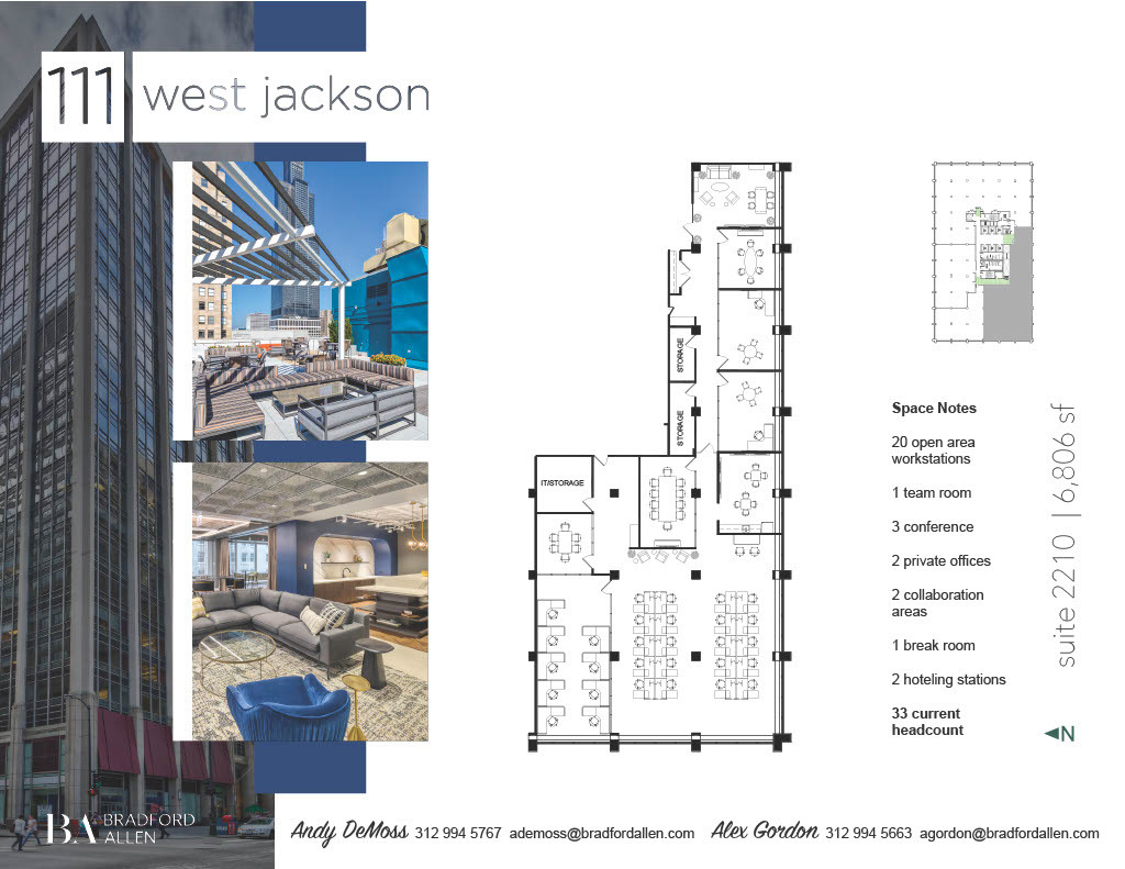 111 W Jackson Blvd, Chicago, IL à louer Plan d’étage– Image 1 sur 5