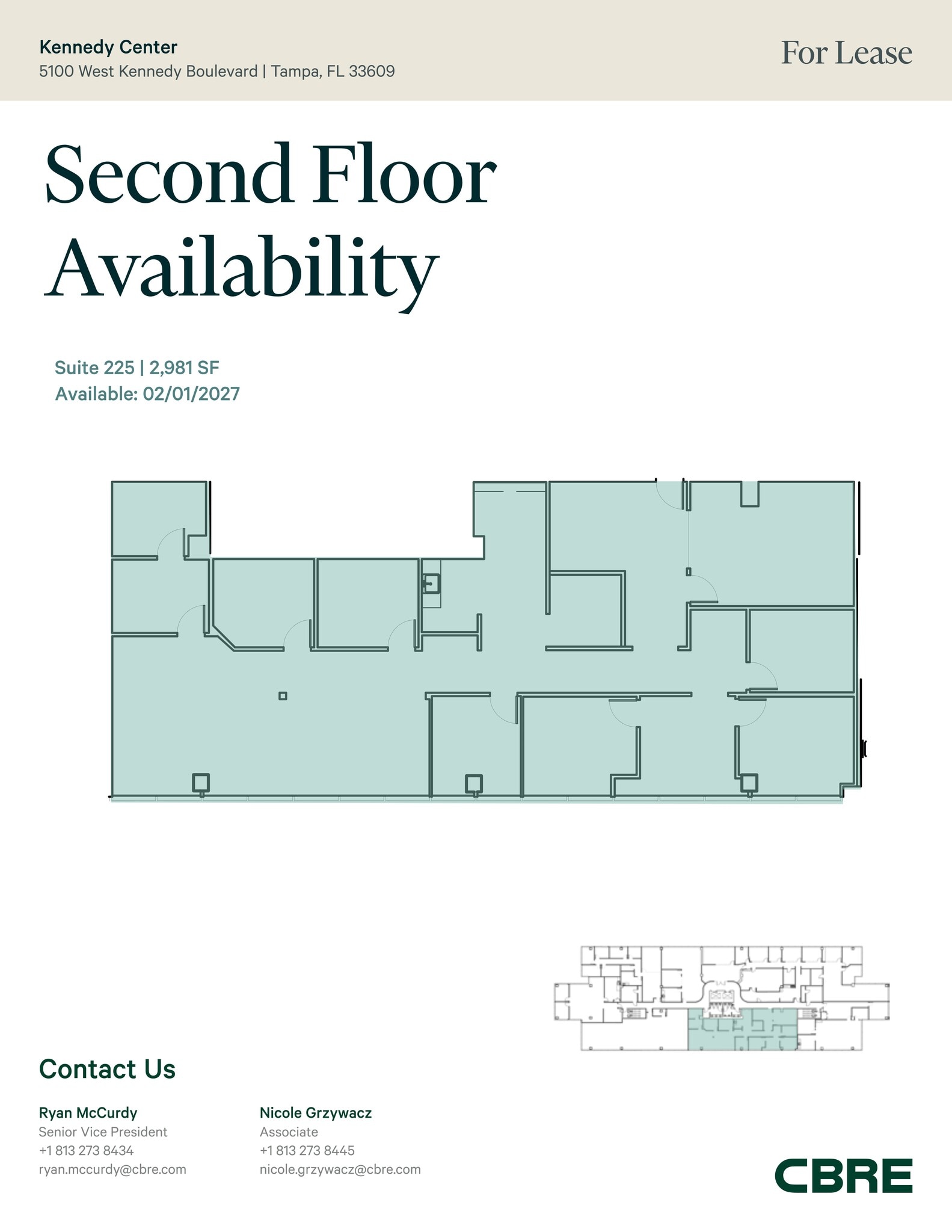 5100 W Kennedy Blvd, Tampa, FL à louer Plan de site– Image 1 sur 1