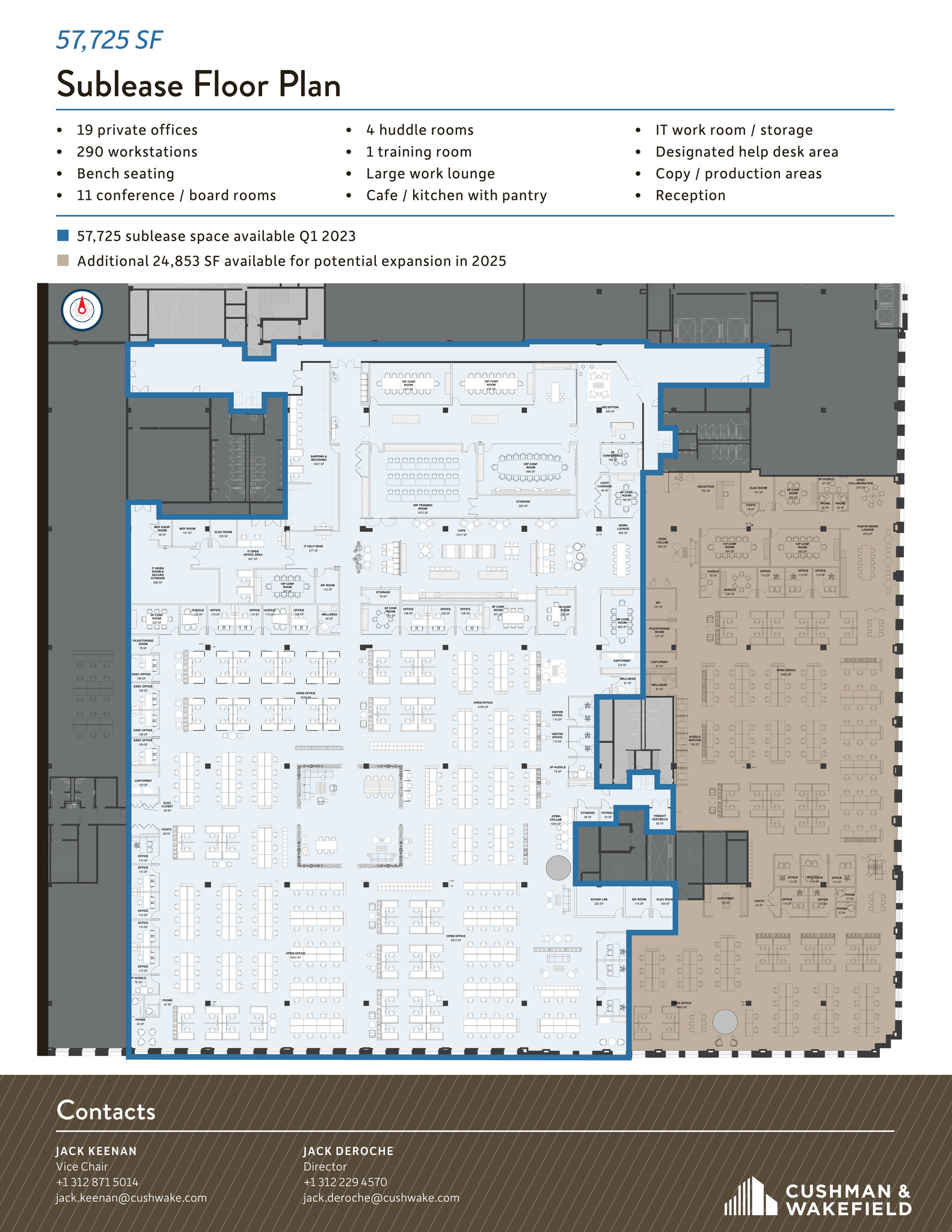 433 W Van Buren St, Chicago, IL à louer Plan d’étage– Image 1 sur 14