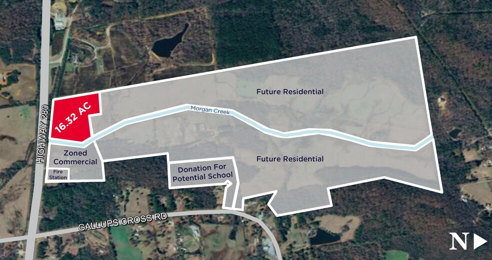 U.S. 280, Harpersville, AL à vendre - Aérien – Image 2 sur 2