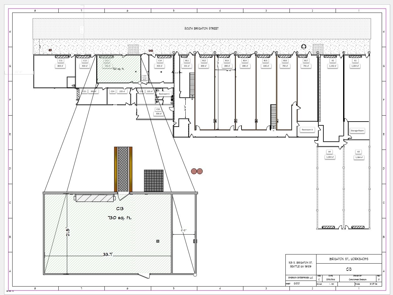 525 S Brighton St, Seattle, WA à louer Plan d’étage– Image 1 sur 1