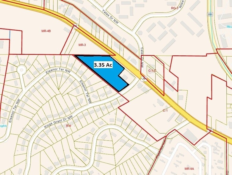 2790 Donald Lee Hollowell Pky, Atlanta, GA à louer - Plan cadastral – Image 3 sur 3