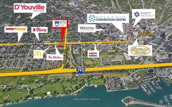 350 Niagara St, Buffalo, NY - Vue aérienne vue de carte
