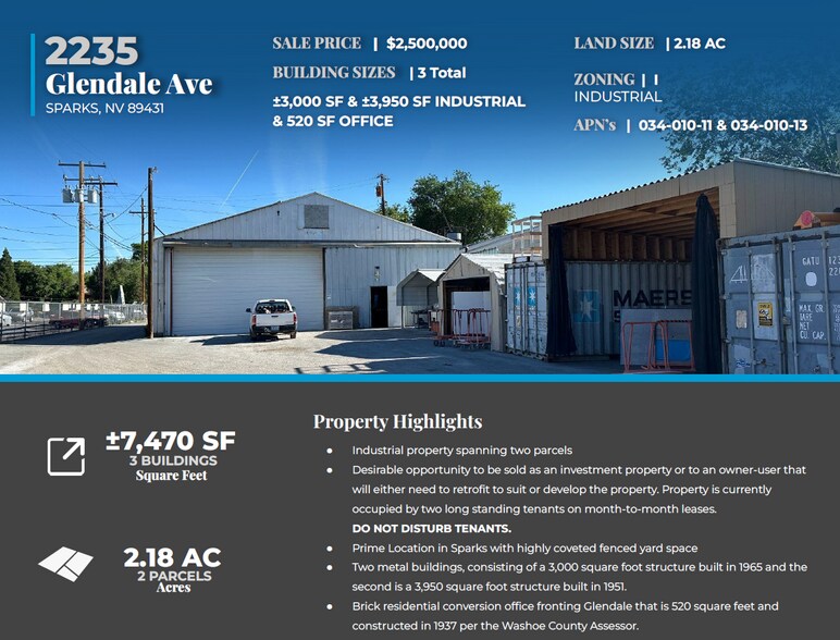 2235 Glendale Ave, Sparks, NV à vendre - Photo de l’immeuble – Image 2 sur 6