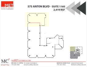 535-575 Anton Blvd, Costa Mesa, CA à louer Plan d’étage– Image 1 sur 1