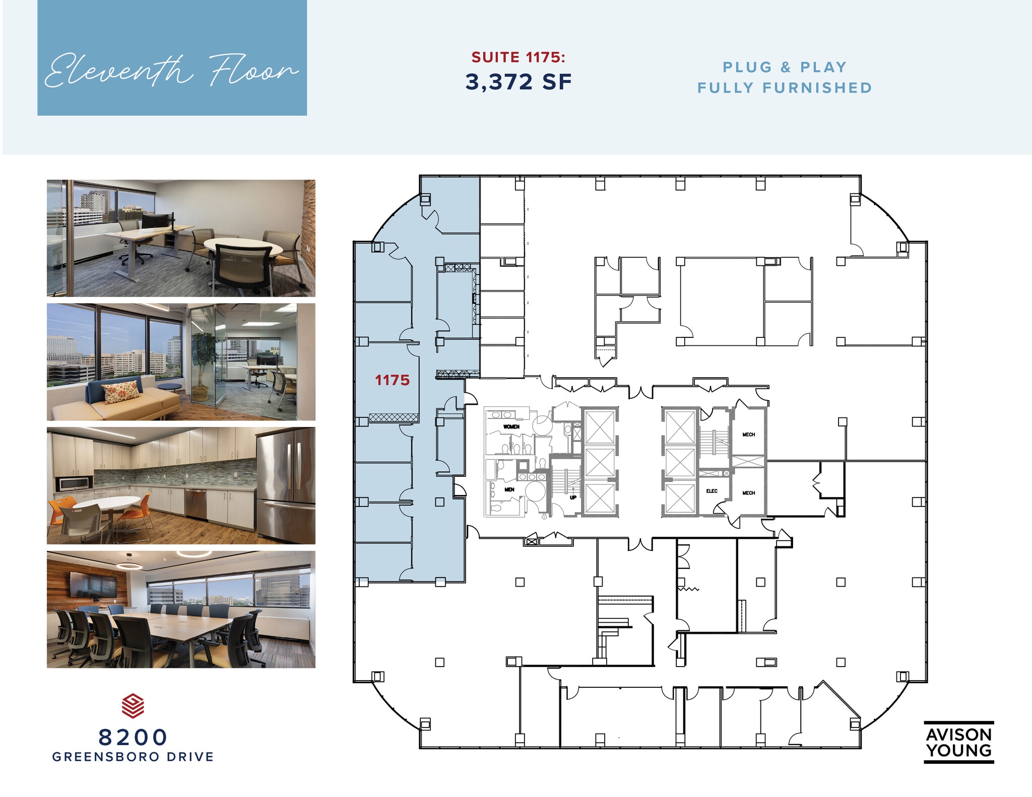 8180-8200 Greensboro Dr, McLean, VA à louer Plan d’étage– Image 1 sur 6