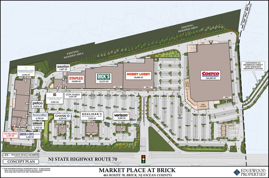 465 Route 70, Brick, NJ à louer - Plan de site – Image 2 sur 3