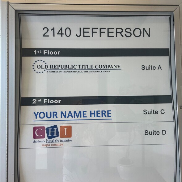 2140 Jefferson St, Napa, CA à louer - Photo de l’immeuble – Image 2 sur 9