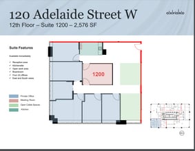 120 Adelaide St W, Toronto, ON à louer Plan d’étage– Image 1 sur 1