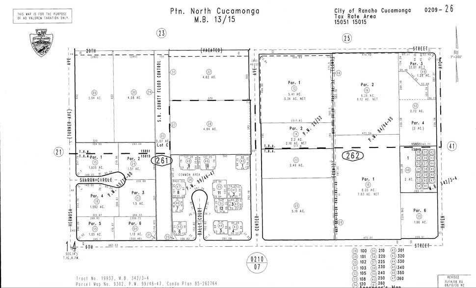 9256 Center Ave, Rancho Cucamonga, CA à vendre - Plan cadastral – Image 2 sur 2