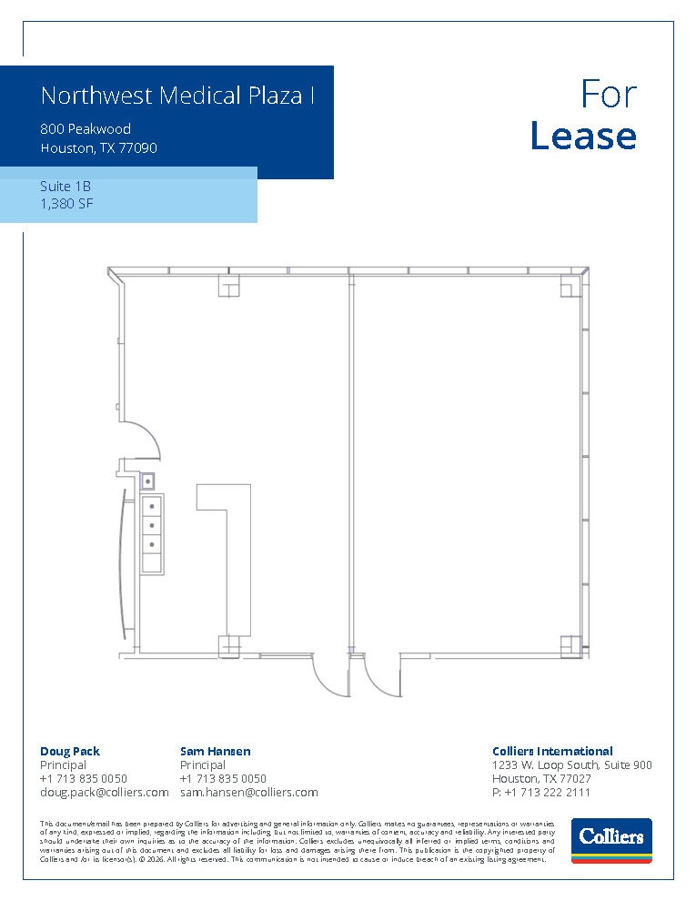 800 Peakwood Dr, Houston, TX à louer Plan d’étage– Image 1 sur 1
