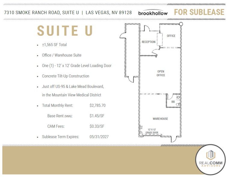 7310 Smoke Ranch Rd, Las Vegas, NV à louer - Plan d’étage – Image 3 sur 4
