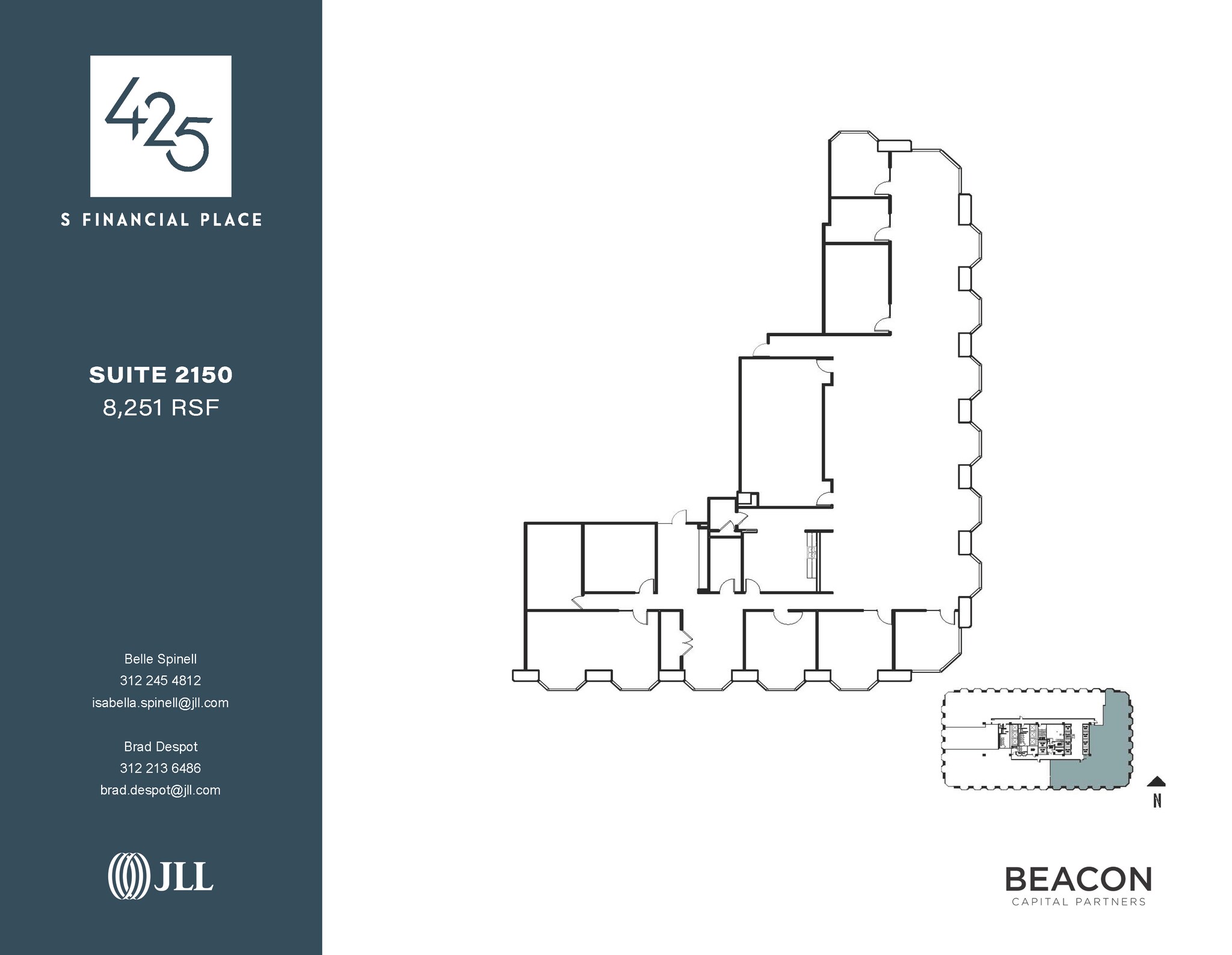 425 S Financial Pl, Chicago, IL à louer Plan d’étage– Image 1 sur 5