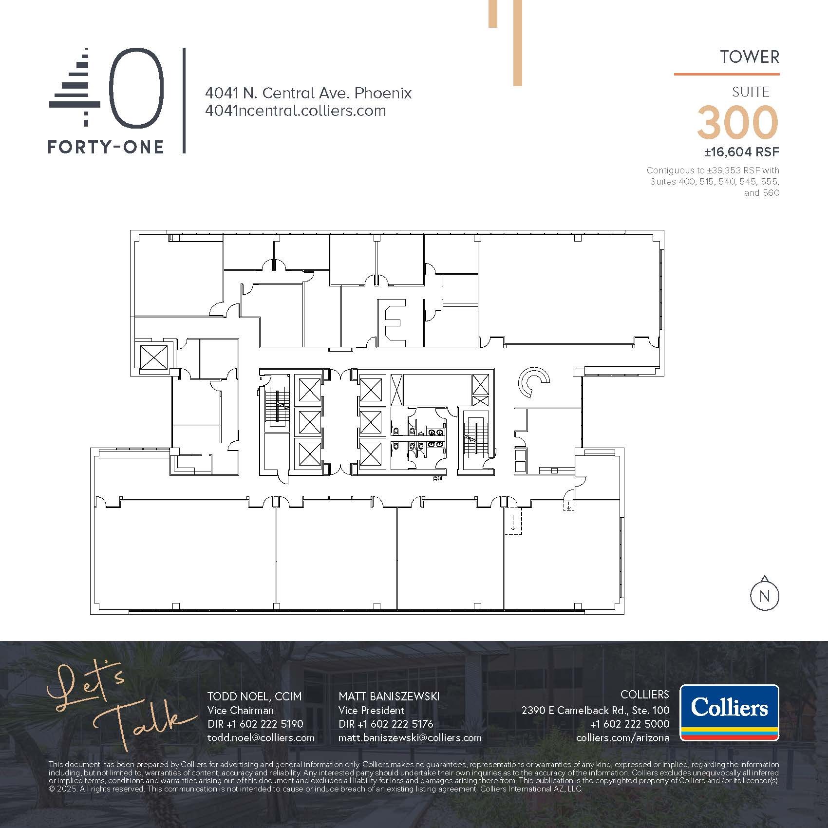 4041 N Central Ave, Phoenix, AZ à louer Plan d’étage– Image 1 sur 1