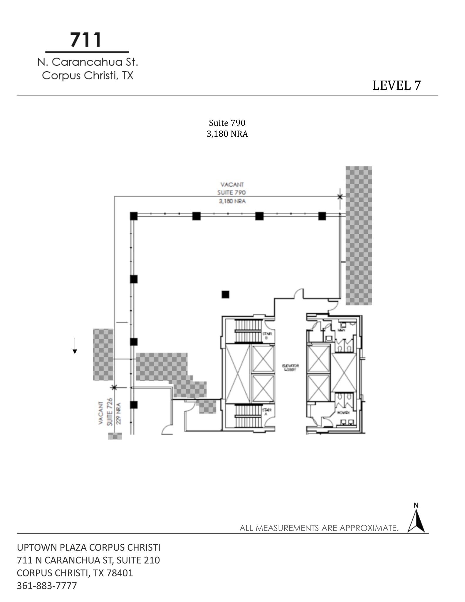 711 N Carancahua St, Corpus Christi, TX à louer Plan de site– Image 1 sur 1