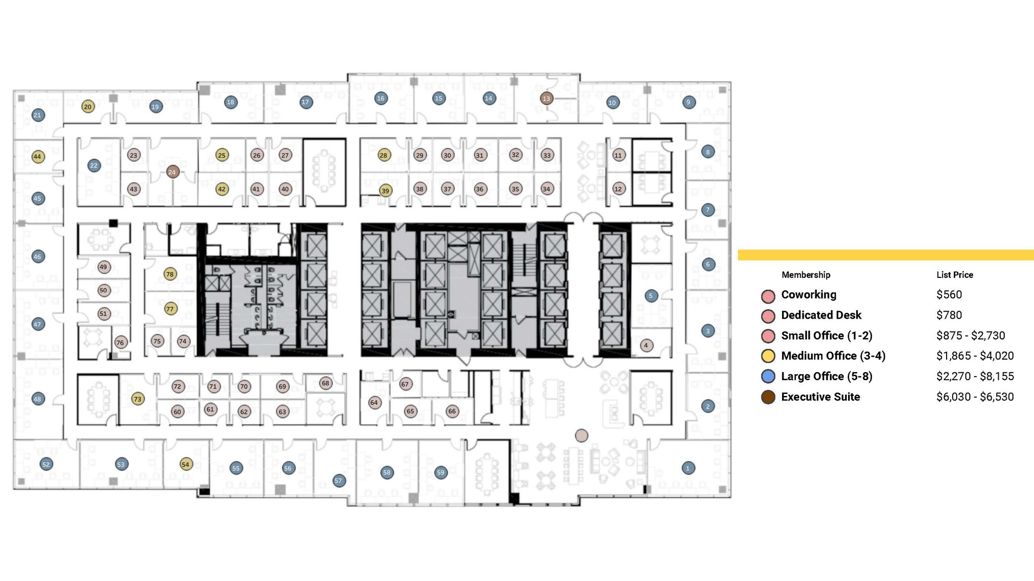 50 S 16th St, Philadelphia, PA à louer Plan d’étage– Image 1 sur 7